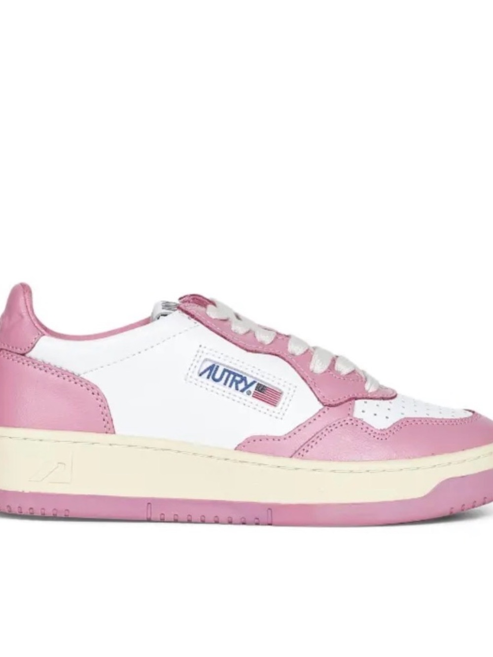 AUTRY Medalist Pink & White Leather Low-Top Sneakers-39